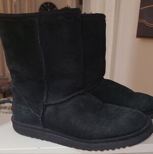 UGG Black Suede Winter Boots Vintage